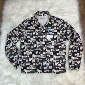 Zara~Erin Wilson Chore Jacket  Patchwork Abstract Artsy Avant Garde~Size Small